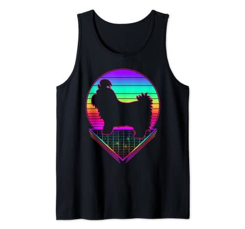 Shih Tzu Retro Vintage 80s Funny Dog Lover Camiseta sin Mangas