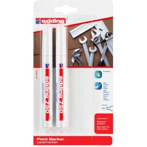 edding 10 x Lackmarker 750 Industrie 2-4mm weiß