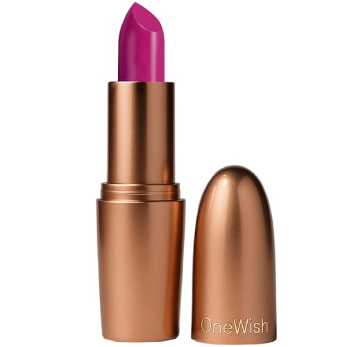 Image of One Wish Creamy Matte Lipstick Long Lasting for Women - Dramatic Red Shade 23 | Full Coverage | Creamy Formula | No Flaky Lips | No Dryness | Vitamin E, Almond Oil & Shea Butter for Moisturising Lip | 8 Hrs Lasting | Smooth Finish | 3.8 gm