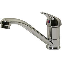 Scandvik Single Lever Galley Mixer, Chrome, Stainless Steel, Modern Style, Easy to Install, Portable