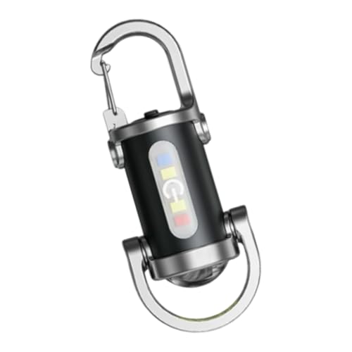 Ricaricabile portachiavi Flashlight – (3,5 x 7,7 Cm) Mini impermeabile LED Torch | 1200 Lm Aluminum Portable Light With 1000 mAh Power Bank, Wide 150° Beam For Camping, Hiking, Travel & Outdoor Use