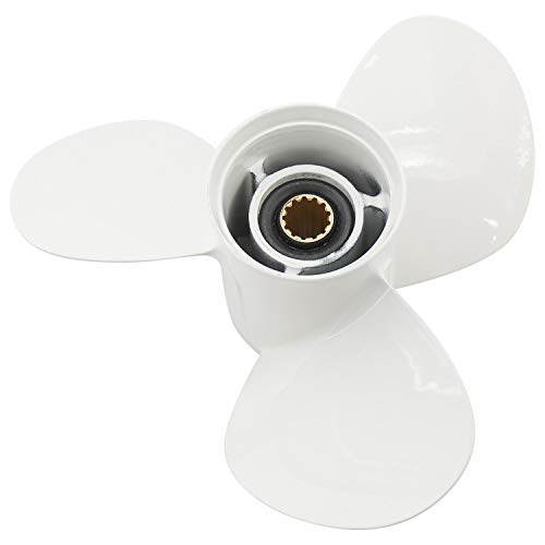 image for NovelBee 11 3/8 x12 Aluminum Alloy Propeller for Yamaha 25-60HP Outboa