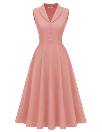 Vintage 1950s Midi Cocktail Dress for Women Semi-Formal Tea Party