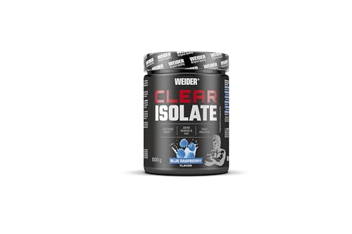 Weider Clear Isolate - Whey Protein Pulver - Hoher Proteingehalt, erfrischendes & fruchtiges Getränk - 500g - Blue Raspberry