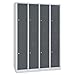 Produktbild Schrank & Stuhl Spind  Metallspind mit 4 x 2 Abteilen in 195 x 117 x 50 cm, Schließfachschrank mit Zylinderschlössern, Lieferung komplett montiert, Grau/Anthrazit
