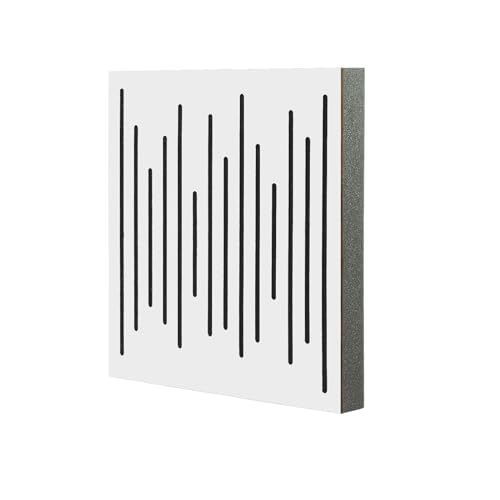 IG Acoustics - Panel híbrido Nexus - Panel acústico autoadhesivo 50x50cm - Absorber y difusor de espuma acústica - Elemento acústico (blanco)