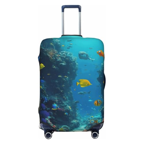 Housse de valise poisson bleu et noir XL pour vos grands voyages