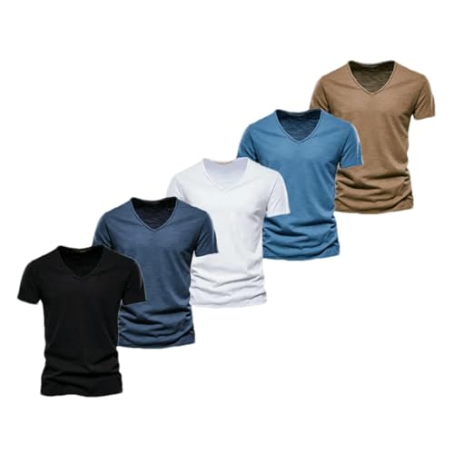 T-shirt col en V homme lot de 5 pour éviter la chaleur grâce à un tissu léger et respirant