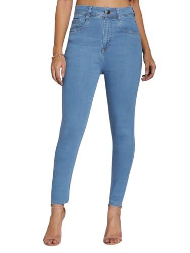 Image of Miss Chase Women's Skinny High Rise Regular /Cropped Length Stretchable Denim Jeans