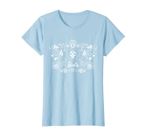 Barbie Día De Muertos T-Shirt, Women, Baby Blue, Medium