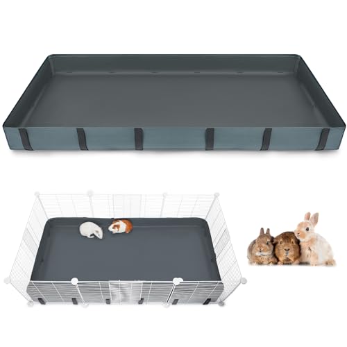 Guinea Pig Cage Liner, Waterproof Liner for Guinea Pigs, Guinea Pig Bedding with Tarp Bottom for C&C Grids, Cage Liners for Guinea Pig, Bunny, Hamster, Rabbit,Not Include Cage,47 * 24 inches