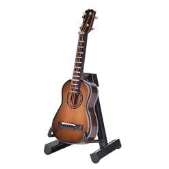 Guitare Miniature, Modèle de Guitare Modèle de Guitare Classique Miniature ADAPTÉ pour BEL Accessoire avec Traitement Peint pour Salle de Musique pour Amis Musiciens(Brun) - Les Beatles, Paul McCartney, John Lennon, RIngo Starr, George Harrison