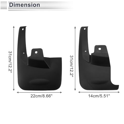 Image of X AUTOHAUX 1set Front and Rear Mud Flaps Splash Guards Mud Guards for Isuzu D-MAX 2 Doors 2010-2020 W /Mount Accessories