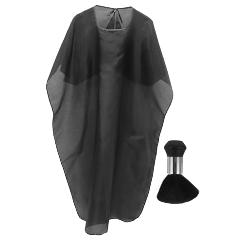 NOLITOY 1 Juego Cepillo De Capas De Salón Para Clientes Capa De Peluquero Kit De Corte De Pelo Cerda Peluquería Secador De Pelo Ceja Cortar El Pelo Cabello Black Paño De