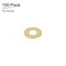DTGN 3mmx7mmx0.5mm(IDxODxT) Flat Copper Sealing Washers - 100Pack - Good for Industrial Machinery M3 Screws - Copper Flat Ring Gasket