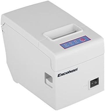 Excelvan USB 58mm POS Stampante Termica di Scontrini Dot Adatto a 83 mm di Diametro. Rotolare EU (Bianco)