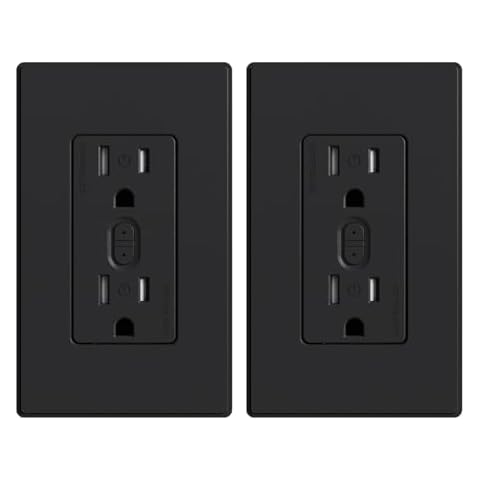 ELEGRP Smart In-Wall Wi-Fi Outlet 2-Pack Cover