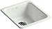 KOHLER K-6584-FF Iron/Tones Self-Rimming (17" X 18-3/4") or Undercounter (14" X 15-3/4") Kitchen Sink, Sea Salt