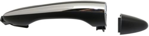 Optima 12-15 Rear Door Handle RH=LH, Outside, Primed Black, w/Chrome Trim, Handle+Cover, w/o Smart Entry System, Except Hybrid, Korea/USA Built - REPK494713