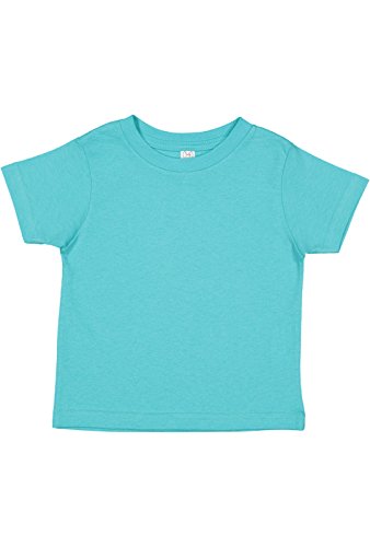RABBIT SKINS 3321 - Fine Jersey Toddler T-Shirt, Caribbean, 5/6