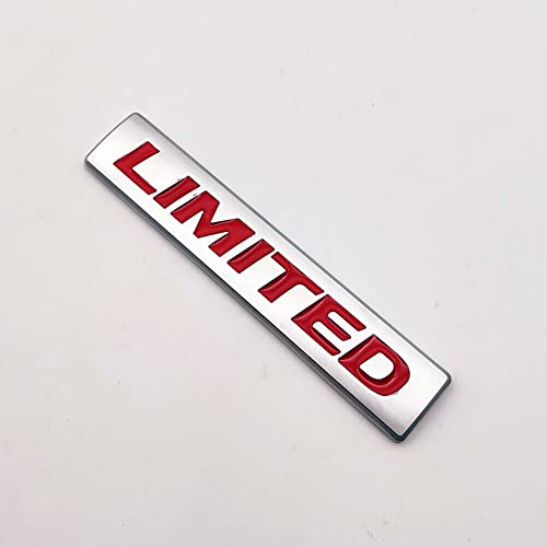 Image of 1x Limited Logo 3D Metal Decal Side Sticker for Fender Emblem Trunk (Chrome Red)