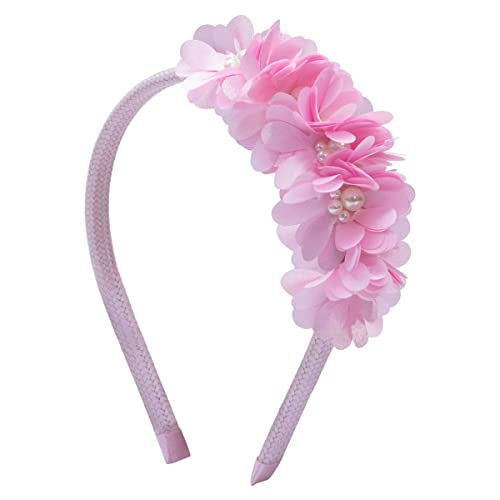 Tiara Arco para Cabelo Popidi Feminina Menina Flor 18.01 (Unico, Rosa)