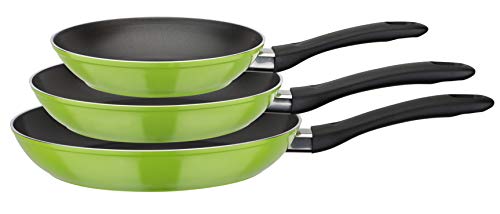 GSW Pfannen-Set Nova 3-TLG. grün, Aluminium, Kunststoff, 30 Centimeters cm, 3