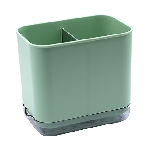 YINENGD Escurridor Cubiertos, 2 Compartimentos Portacubiertos de Cocina, Cesto para el fregadero pour Cubiertos de Plástico, contenitore scarico pulizia lavello
