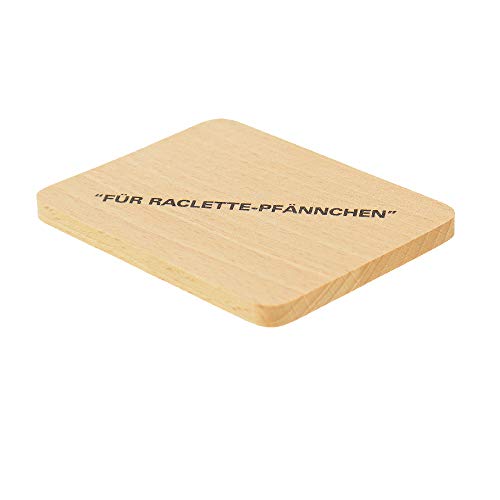 HOFMEISTER Sottobicchieri In Legno Per Raclette (8 Pezzi) – 10x8 Cm, Proteggi Tavolo Da Padelle Calde, In Faggio Massiccio, Stampati, Antimacchia