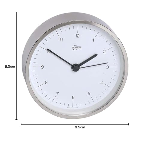 Reloj de mesa Barigo 6151 compacto plateado para espacios reducidos 5
