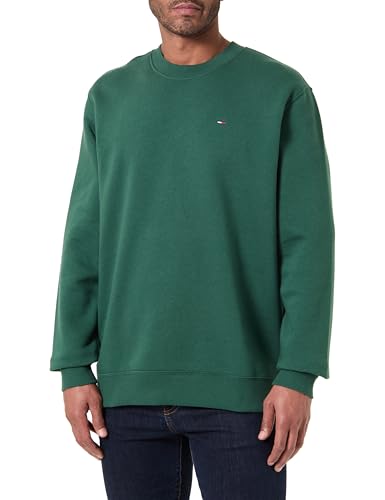 Tommy Jeans Men's Tjm Reg S Flag Crew Dm0Dm20741 Pullover Sweatshirt, GREEN (Shadow Pine), XXL