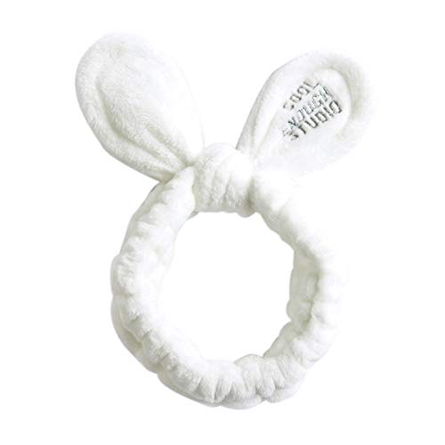 Kybbe Mignon Lavage Bain Cheveux Bandeau Élastique Lettres De Broderie Oreilles De Lapin Accessoires Cheveux Cover
