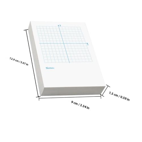 Cuaderno de práctica de ejes XY TEHAUX con hojas de doble uso para matemáticas 2