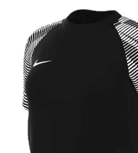 NIKE Maglia Academy DF SS W T-Shirt, Blanco/Negro/Negro, Large para Mujer