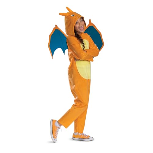 Disguise Pokémon Charizard Costume for Kids, Official Charizard Pokémon Hooded Jumpsuit4