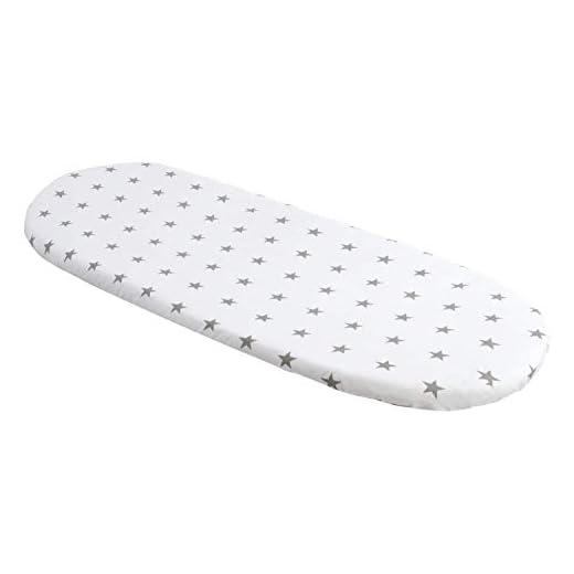 Spännlakan spännlakan barnvagn 86 x 40 cm 100% bomull Medi Partners madrasskydd baby (grå stjärnor med vit)