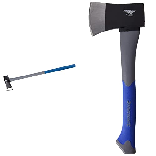 Silverline 763553 - Hacha con mango largo de fibra de vidrio (3.96 kg) + Silverline HA36 - Hacha con mango de fibra de vidrio (680 g)