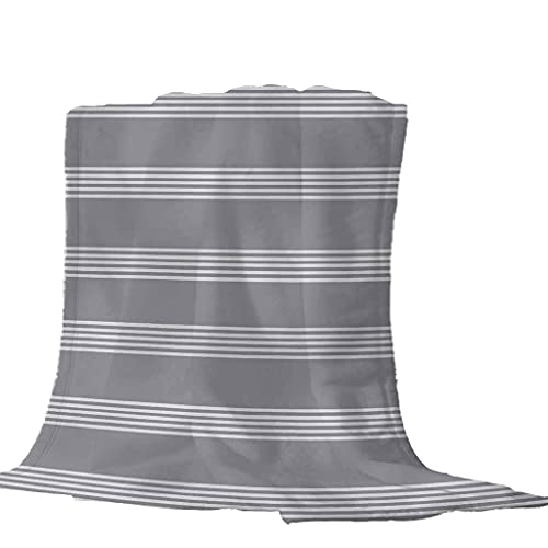 Couverture microfibre douce à lignes 3D grises pour intérieur moderne - 5