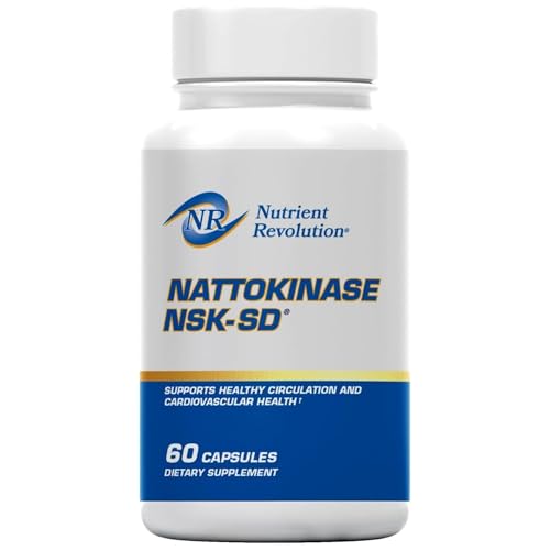Nutrient Revolution NSK-SD Nattokinase - Cardiovascular Support - High Potency Nattokinase Supplement - Optimizes Circulation Non-GMO Vegetarian JHFA & JNKA Recognized - 60 Ct