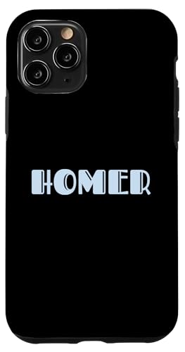 Elegant Homer Vintage Art Deco Light Blue/Lavender Font �X�}�z�P�[�X iPhone 11 Pro �p