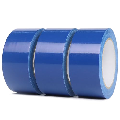 Image of 3 Roll Heavy Duty Duct Tape - Professional Grade Outdoor Waterproof Repair Tape, Hand Tearable, 1.88 Inch x 30 Yards, Blue