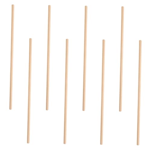 Frcolor 8個ミニチュアドールハウス木製トリムモールディング 用木製ストリップクラフト 家具アクセサリー兼用ベースボード装飾 小型住宅建