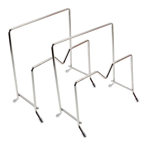 OUNONA 2Pcs Stainless Steel Skid Cutting Board Holder Rack Kitchen Pot Lid Organizer Space Saving Chopping Board Stand and Easy to Clean Kitchen Storage