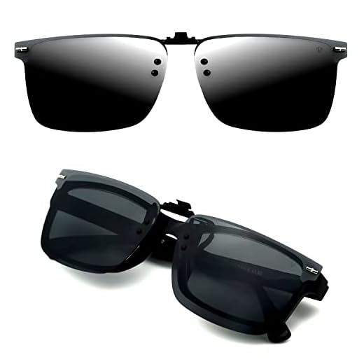 CREYESTAL Clip Gafas de Sol Polarizadas, Clip para Gafas para Sol, Clip Solar, Abatible y Ultraligero, Hombre, Mujer, 100% Anti-UV, Certificado CE