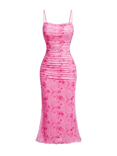 Image of GORGLITTER Women's Floral Spring Summer Wedding Guest Dress Bridal Shower Cocktail Tea Party Beach Midi Sun Dress 2026