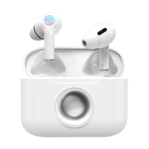 Chof A3 Wireless Earbuds Bluetooth Call Noise Cancelling Ear Buds with Microphones, Auto Pairing in Ear Headphones, 36H Playtime, Premium Stereo Earphones for Sport Home Office White