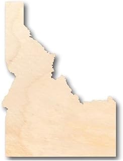 Unfinished Wood Idaho Shape State Craft up to 46" DIY 10" / 1/8"
