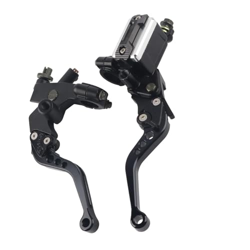 Palanca de freno y embrague universal de 22mm para manillar de moto con depósito integrado 3