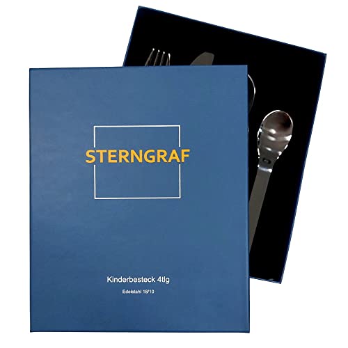 Sterngaf Kinderset Dschungel-Tiere 7tlg. MIT Gravur (z.B. Namen) personalisiertes Kinderbesteck + Kindergeschirr Tiere (Teller, Becher, Schale)