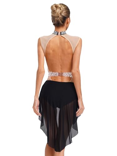 Robe danse latine jazz rumba salsa performance dancewear extensible Kaerm